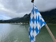 Bavarian flag at the stern.